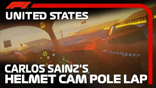 Carlos Sainz's Helmet Cam Pole Lap | 2022 United States Grand Prix | Assetto Corsa