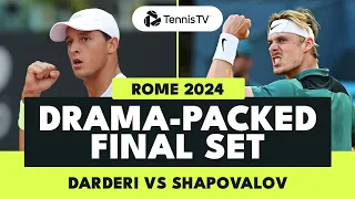 Denis Shapovalov vs Luciano Darderi DRAMATIC Final Set | Rome 2024 Highlights