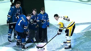 Pavelski steps aside, Hayden Bradley takes ceremonial face off with Crosby