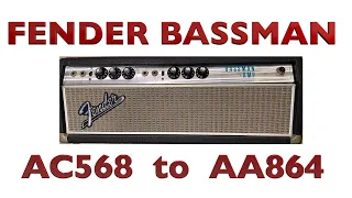 Fender Bassman AC568 to AA864 Conversion + Tweed Preamp - PART ONE of THREE