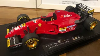 1/18 GP Replicas Gerhard Berger 1995 'Marlboro' conversion Ferrari F412 T2 #28  - Diecast Review