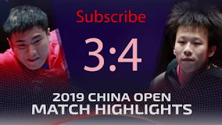 Lin Gaoyuan 4 vs 3 Liang Jingkun   2019  China Open Table Tennis Highlights 1/4 final