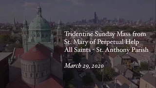Tridentine Mass for Sunday, March 29, 2020