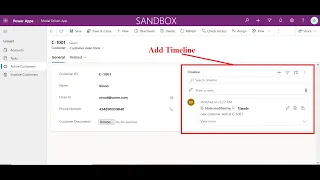 Add Timeline view in model driven apps powerapps main form