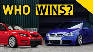 MKV VW Golf R32 VS MazdaSPEED 3 MPS || Comparison Video/Review