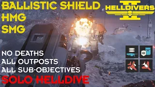 Helldivers 2 // Shield x HMG - Automaton Solo Helldive w/ Commentary - Al(most) Clear, No Deaths