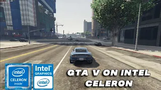 GTA V | INTEL CELERON N4020 up to 2.5 GHZ | INTEL UHD 600 | RAM 4GB SSD 256GB