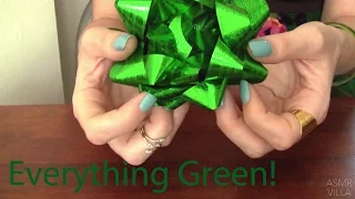 ASMR * Tapping & Scratching * Theme: Everything Green! * Fast Tapping * No Talking * ASMRVilla