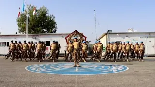 Latihan kolone senapan pasukan Garuda Unifil Lebanon