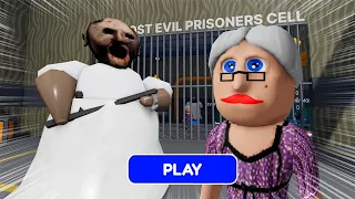 GRANNY BARRY'S PRISON RUN! Scary Obby New Update Roblox - All Bosses Battle FULL GAME #roblox