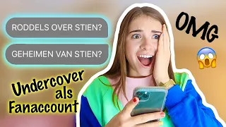 UNDERCOVER ALS FANACCOUNT VAN MEZELF!!!😱 - STIEN EDLUND