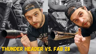 Thunder Header VS Fab 28 (Sound Clips) Harley Davidson FXR