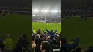 Everton Fans Going Crazy Celebrating Draw against Leicester