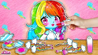 MY LITTLE PONY Transformation: Rainbow Dash Makeup Become Equestria Girl | 마이 리틀 포니 변신 | Annie Korea
