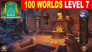 100 Worlds LEVEL 7 Walkthrough - Escape Room Game 100 Worlds Guide