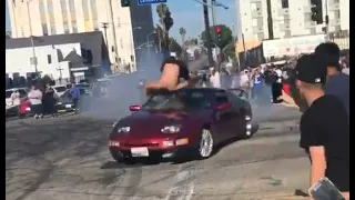 Reckless Driver Hit Two Bystander At Car Meet