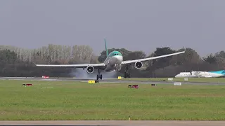 INSANE TOUCH AND GO! | Aer Lingus A330 Go Around During Storm Kathleen #stormkathleen