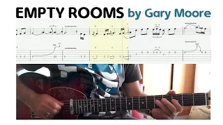 Empty rooms GUITAR SOLO LESSON WITH TABS by Gary Moore Cover