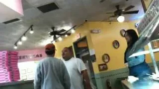 Dude gets bitch slapped by thug in Taco Cabana