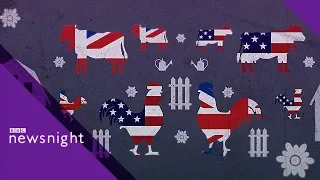 Will a UK-US trade deal lower food standards in the UK? - BBC Newsnight