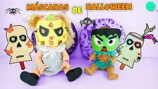 🎃Hacemos MÁSCARAS de HALLOWEEN para Sara y Luke Baby Alive DIY fácil y divertido