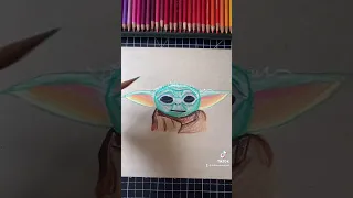 Drawing Baby Yoda/Grogu! #shorts