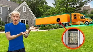 GIANT MONEY TRUCK DELIVERS $1MILLION DOLLARS to SHARER FAM HOUSE! (UNBREAKABLE BOX CHALLENGE REVEAL)