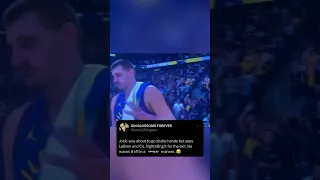 Nikola Jokic’s reaction to LeBron & the Lakers walking out before he got to shake hands with them 😂