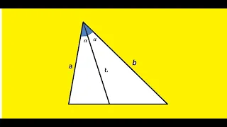 Первая формула нахождения длины биссектрисы угла треугольника.