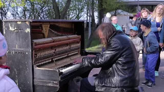 Man plays piano in street, people were shocked | Сomposer Kyrylo Kostukovskyï - Teen Power.