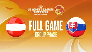 Austria v Slovakia | Full Basketball Game | FIBA U16 Women's European Championship 2022 - Division B