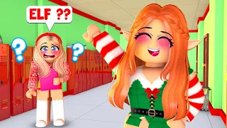 THE NEW GIRL AT SCHOOL IS AN ELF IN ROBLOX BROOKHAVEN!