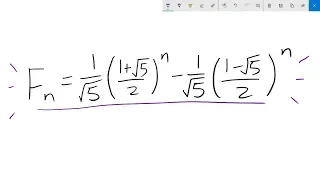 Fibonacci's Explicit Equation: Binet's Formula