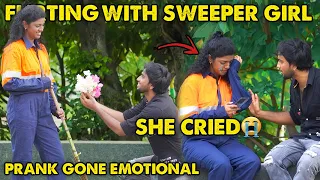 Flirting With Cute Sweeper Girl Prank 🧹👩❤️ | Prank Gone Emotional 💔SHE CRIED 😭 | Kovai 360*