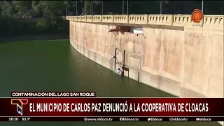 AGUA VERDE en el Lago San Roque: el Municipio de Carlos Paz denunció a la cooperativa de cloacas