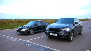 ЗЛЫЕ BMW бросили ВЫЗОВ ЯПОНЦАМ!!! BMW X6, BMW 328i, BMW e34 540, Lancer Evolution, Toyota 3s-gte