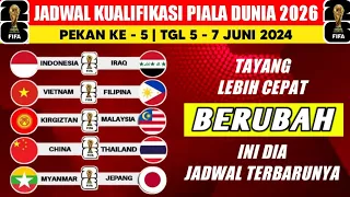 BERUBAH! Jadwal Kualifikasi Piala Dunia 2026 Pekan ke 5 - Timnas Indonesia vs Irak - Live RCTI