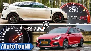 Honda Civic Type R vs Hyundai I30 N | ACCELERATION & TOP SPEED | Sound | AUTOBAHN POV by AutoTopNL