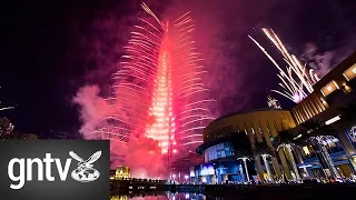 Highlights from the 2017 NYE fireworks at the Burj Khalifa
