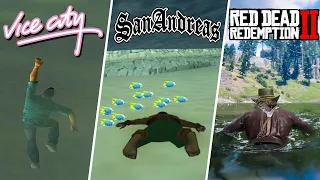 Evolution of Swimming in GTA and Red Dead Games (2020)