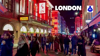 London Walk 🇬🇧 Nightlife, West End, Piccadilly Circus to SOHO | Central London Walking Tour [4K HDR]