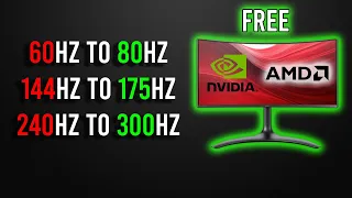 How to OVERCLOCK any Monitor for FREE (NVIDIA & AMD)