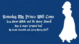 Someday My Prince Will Come (karaoke/instrumental) - Snow White and the Seven Dwarfs
