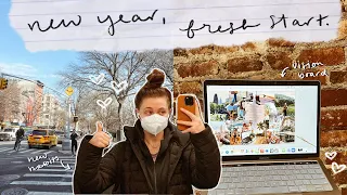 GETTING MY LIFE TOGETHER | making a vision board, dyeing my own hair + creating new habits | 2022