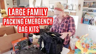 PACKING EMERGENCY BACKPACK KITS for our LARGE FAMILY! 72-HOUR BACKPACKS with MEALS, Supplies, lots!
