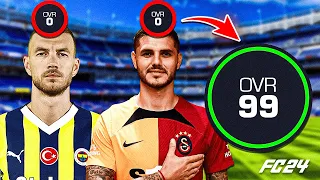 İCARDİ VE DZEKO 0 OVERALL OLDU - 99 OVERALL OLAN KAZANIR ! EA FC 24 OYUNCU REBUİLD