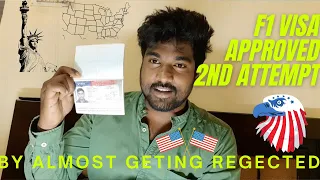 F1 visa approved | 2nd attempt Chennai embassy | by almost getting rejected. #trine #university #usa