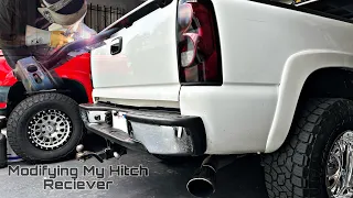 Modifying My Tow Hitch Reciever On My LBZ (Higher Clearance/Clean Up)