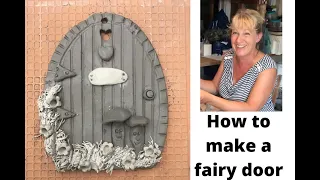 How to make a FAIRY DOOR from clay.  Pottery design for beginners or children.