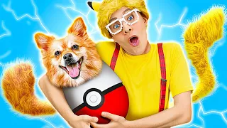 ¡Hacks para PADRES de PIKACHU a un PERRO! GADGETS extremos para tu PERRO y GATO por La La Life Games